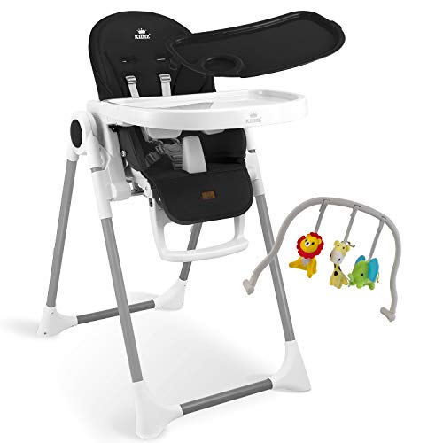 KIDIZ® 3-in-1 children's high chair, incl. toy bracket, baby lounger, combination high chair, baby high seat, 7-level height adjustable, adjustable backrest, growing with your child from 0 months to 6 years