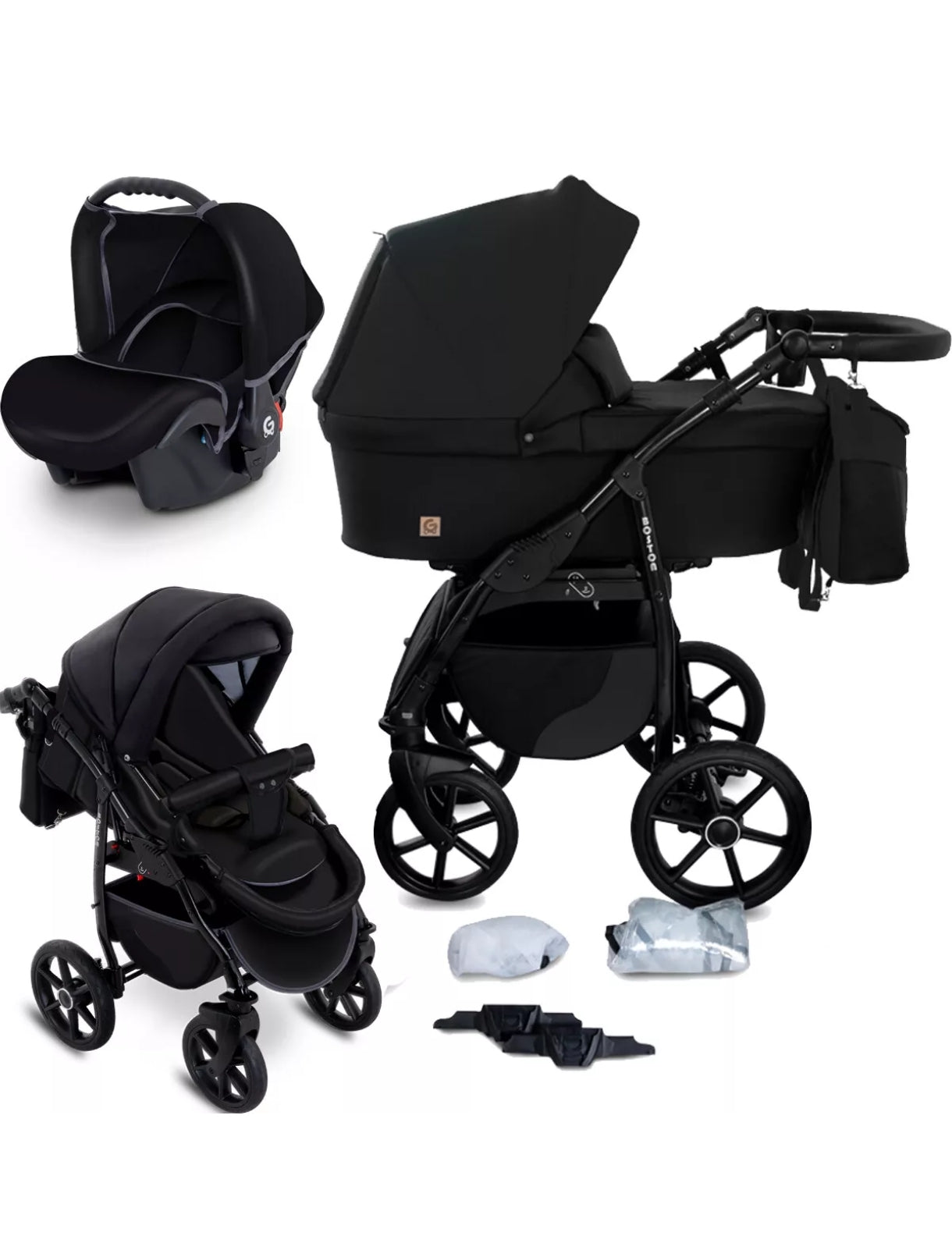 Boston 3 in 1 Complete Set with Car Seat Combi Stroller