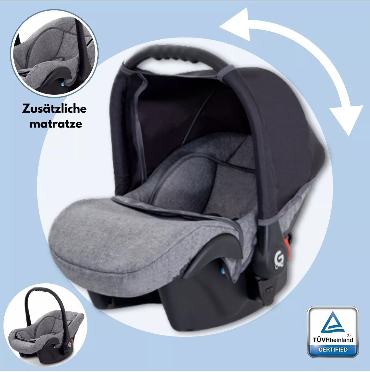 Boston 3 in 1 Complete Set with Car Seat Combi Stroller