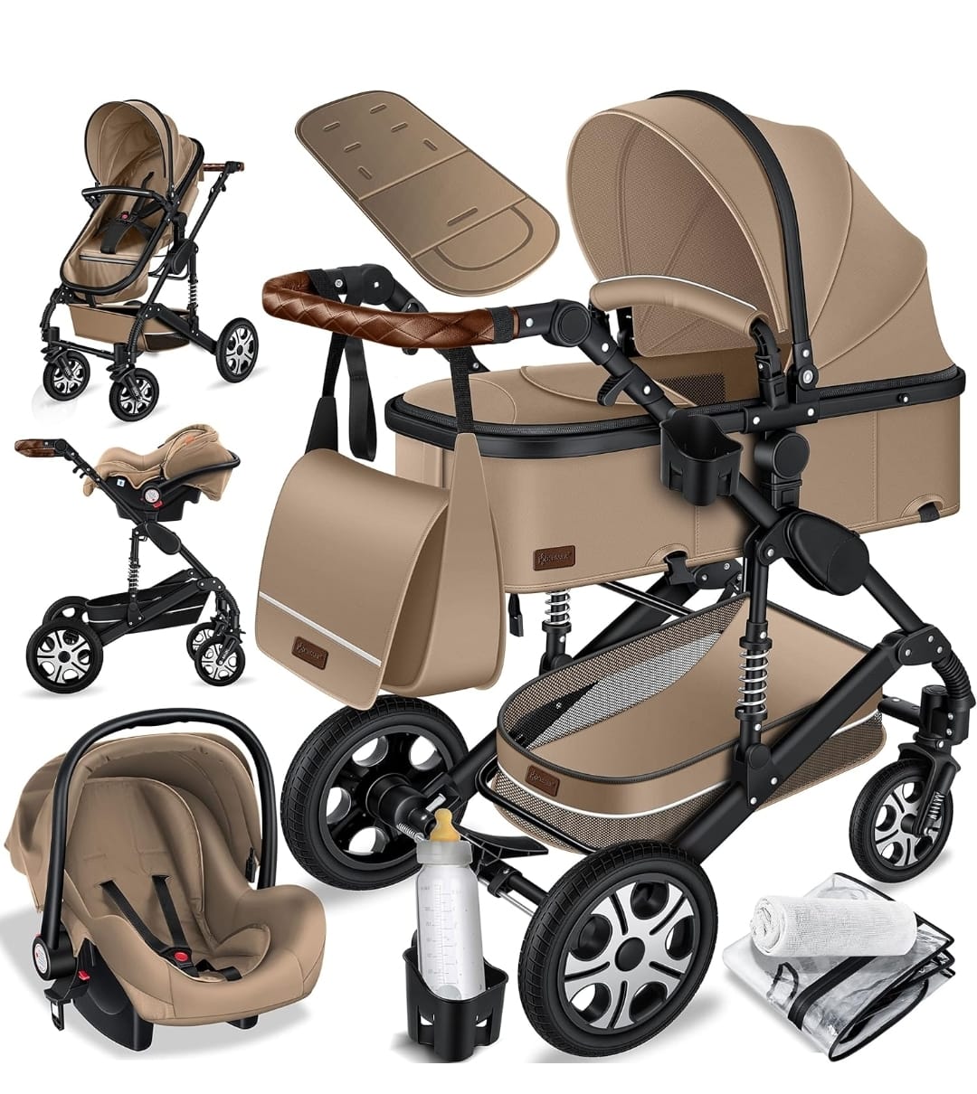 KESSER® Loops 3 in 1 Kombi-Kinderwagen Buggy Reisebuggy inkl. Auto- Babyschale