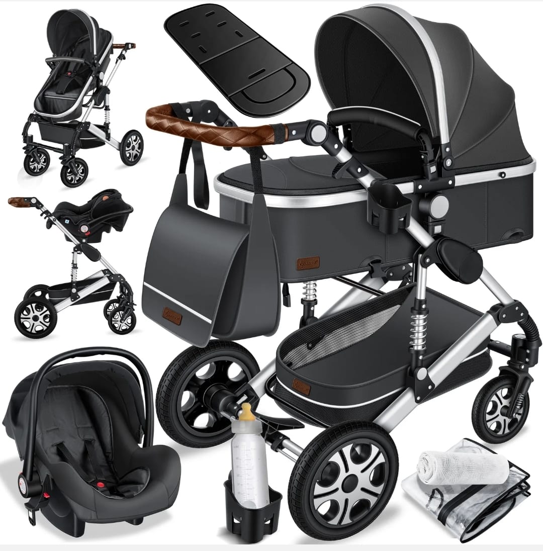 KESSER® Loops 3 in 1 Kombi-Kinderwagen Buggy Reisebuggy inkl. Auto- Babyschale