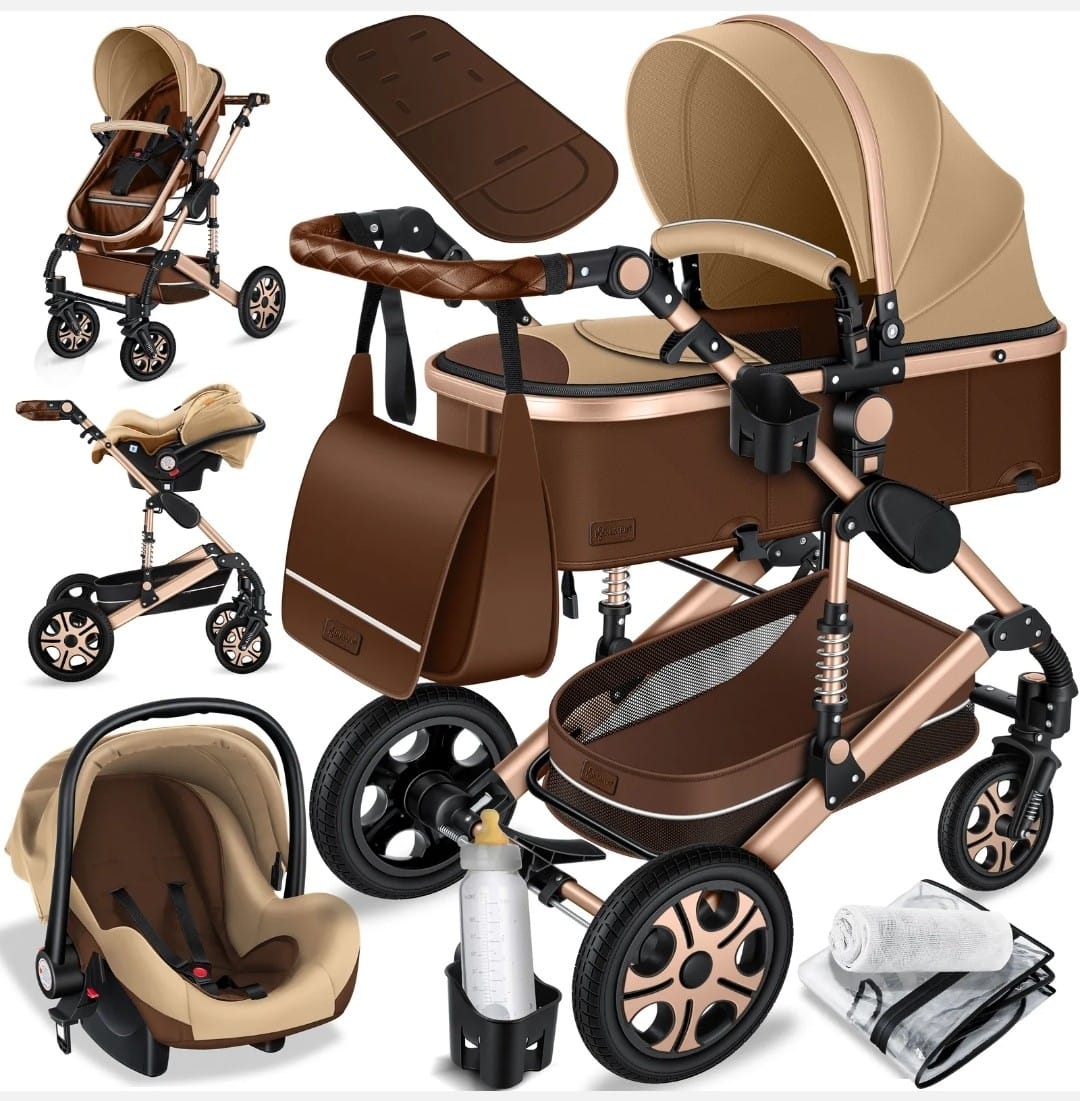 KESSER® Loops 3 in 1 Kombi-Kinderwagen Buggy Reisebuggy inkl. Auto- Babyschale