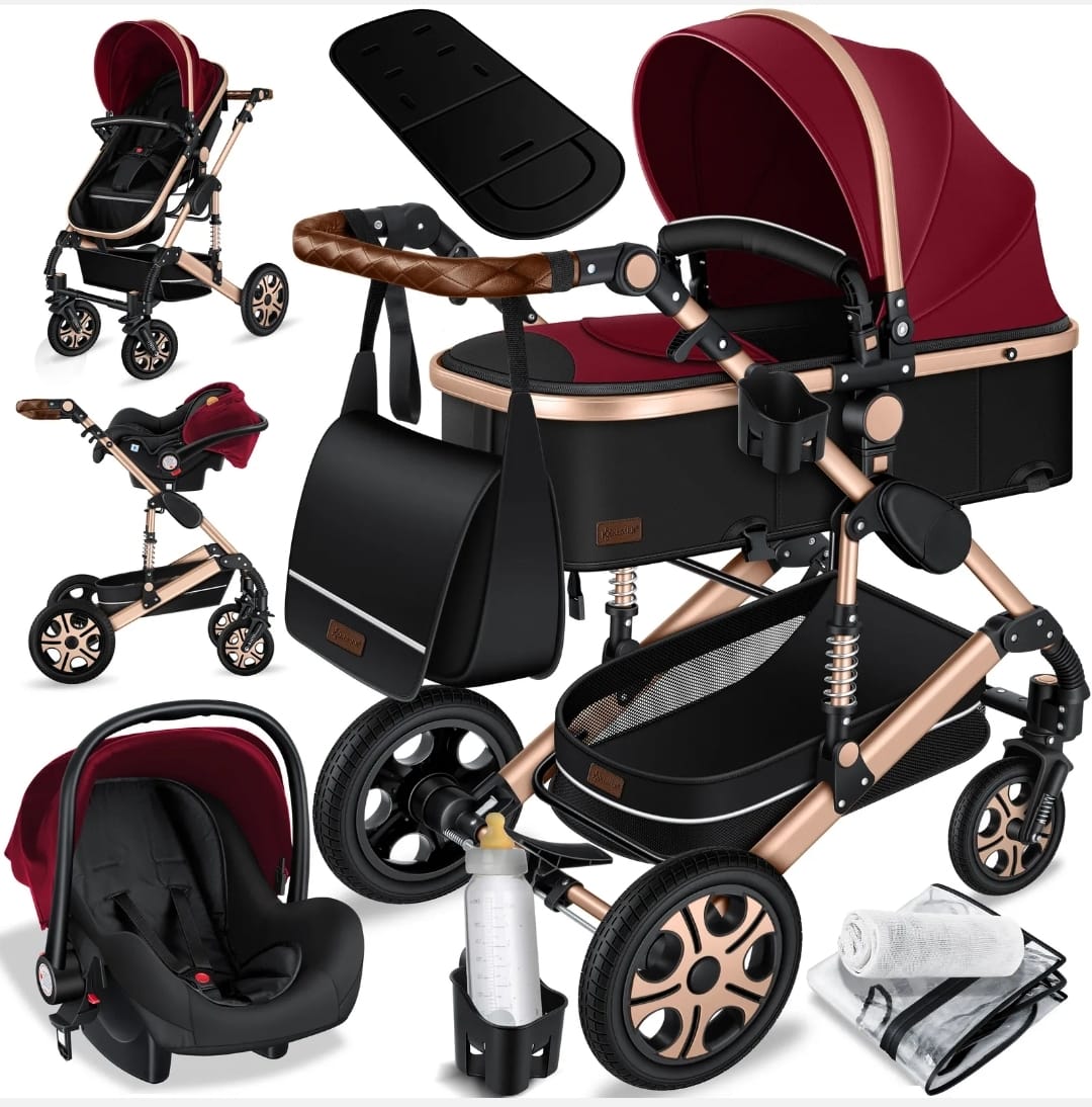 KESSER® Loops 3 in 1 Kombi-Kinderwagen Buggy Reisebuggy inkl. Auto- Babyschale