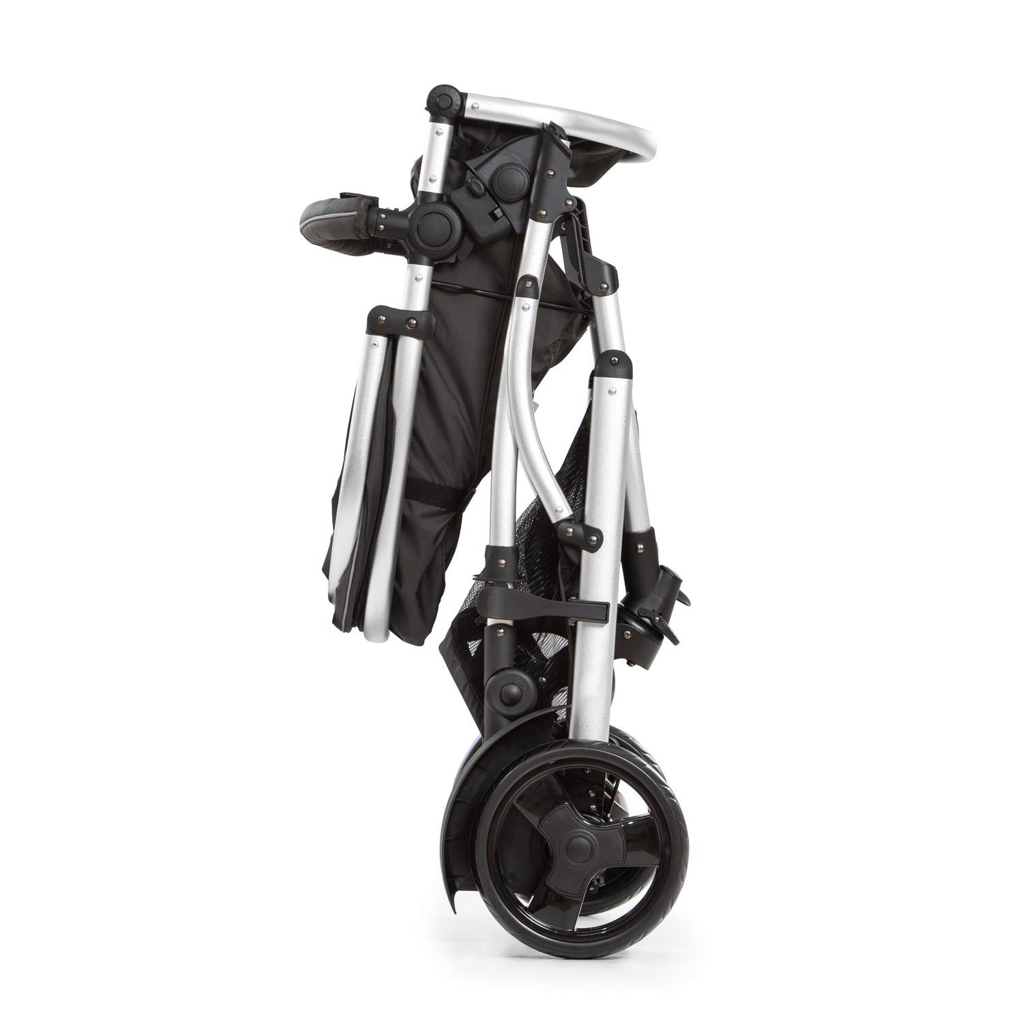 Hauck duet 2 double stroller for brothers of different ages, baby carry-on bag convertible into reversible seat, low detachable seat, height-adjustable handlebar, black forest