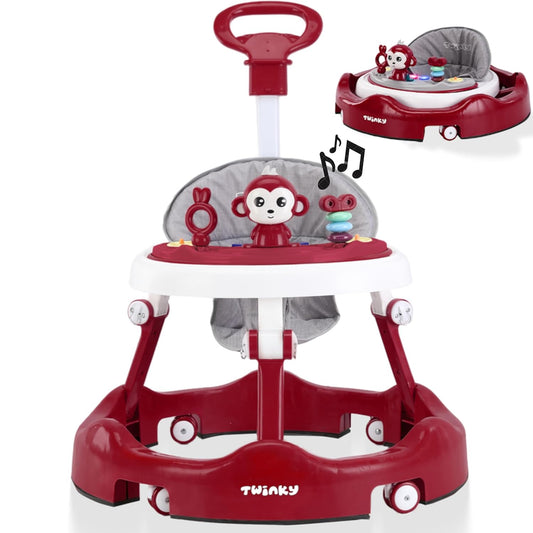 Twinky® Lauflernwagen mit Spielset & Bodenmatte - Robuste 4-fach verstellbare Vorschul-Lauflernhilfe - Ideal als Gehhilfe für die ersten Schritte Ihres Kleinen